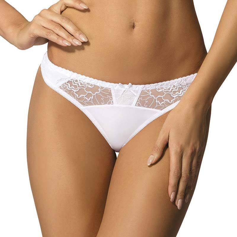 Gorteks Pamela White Semi Sheer Thong Panty