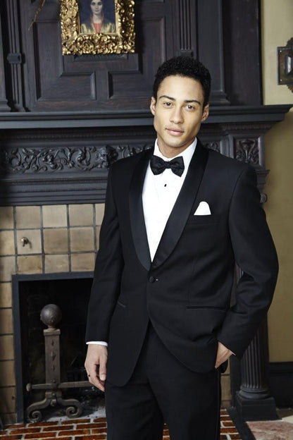"Seville" Black Tuxedo Jacket Shawl (Separates)