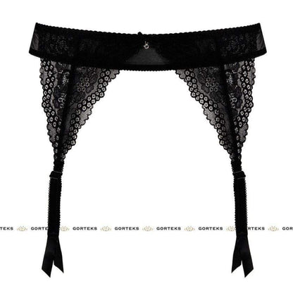 Gorteks Scarlet Black Sexy Sheer Lace Garter Belt