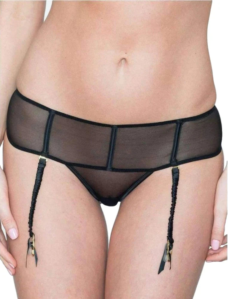 Addiction Glamour Sheer Tanga Panty Removable Garters