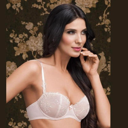 Sheer Balcony Bra Stefi L Apricot by Stefi L Lingerie