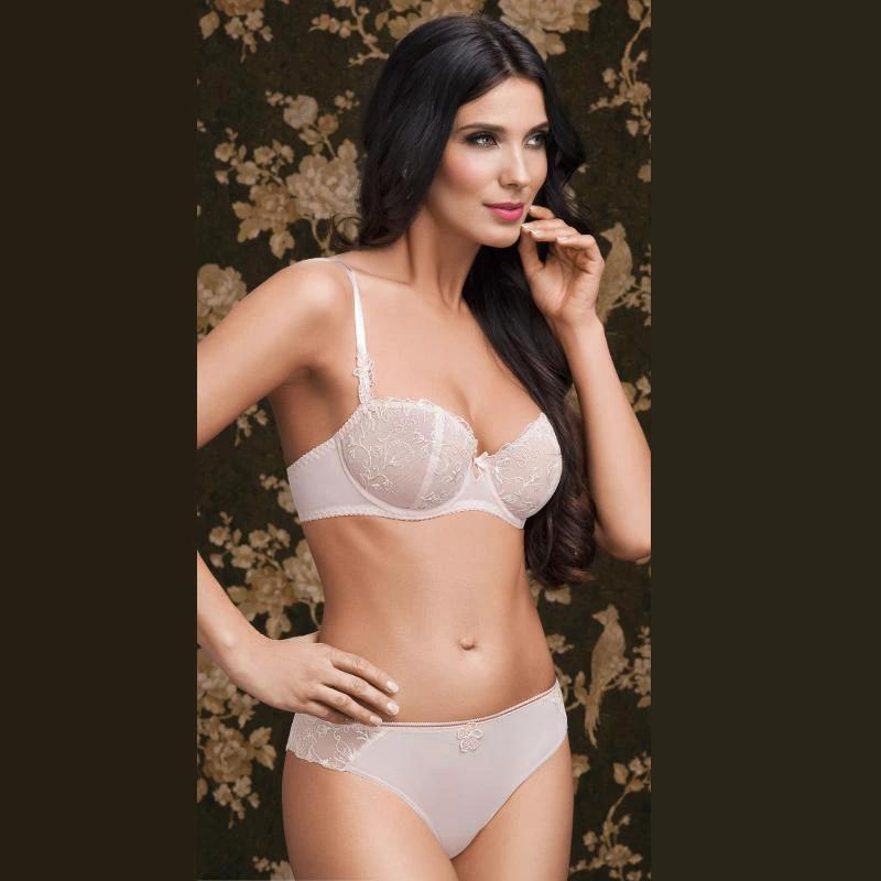 Sheer Balcony Bra Stefi L Apricot by Stefi L Lingerie