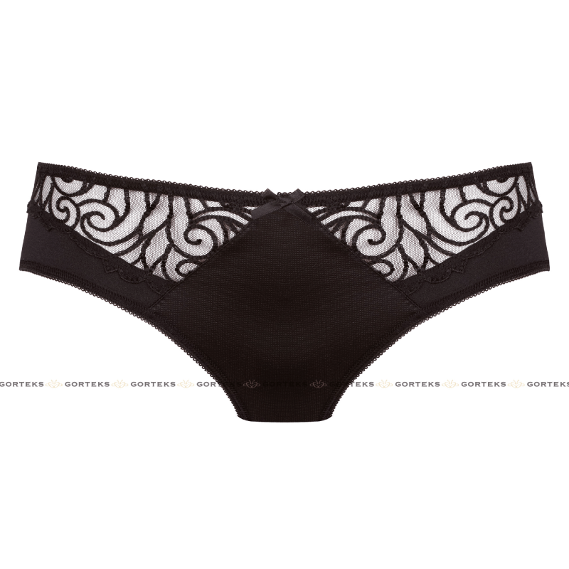 Gorteks Onyx Sheer Embroidered Bikini Panty
