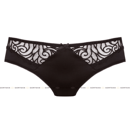 Gorteks Onyx Sheer Embroidered Bikini Panty