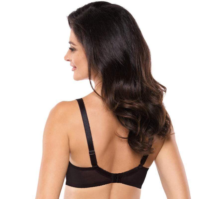 Gorteks Onyx Sheer Embroidery Plus Size Bra