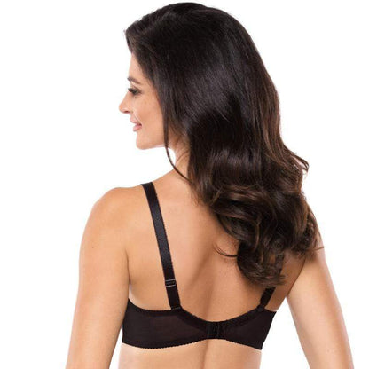 Gorteks Onyx Sheer Embroidery Plus Size Bra