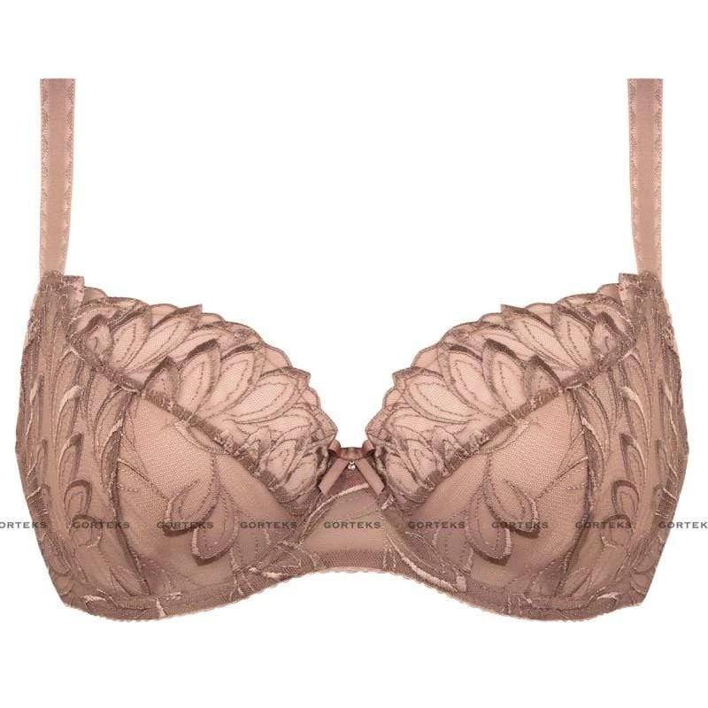 Sheer Floral Embroidery Plus Size Bra Gorteks Dakota by Gorteks Lingerie