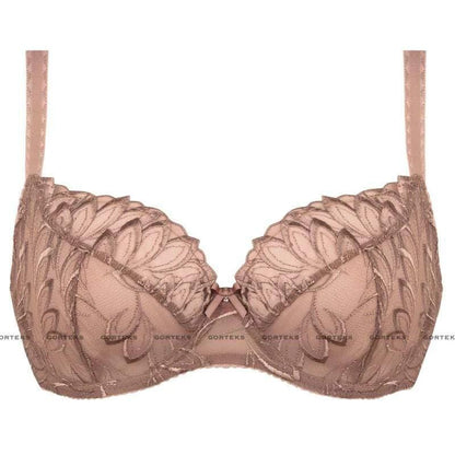 Sheer Floral Embroidery Plus Size Bra Gorteks Dakota by Gorteks Lingerie