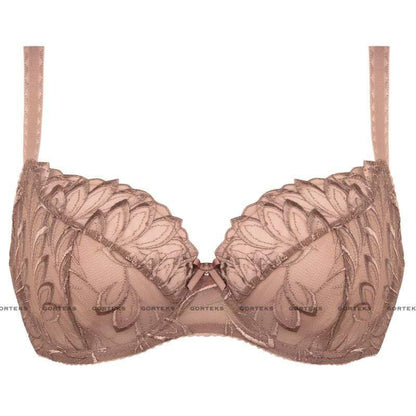 Gorteks Dakota Sheer Floral Embroidery Plus Size Bra