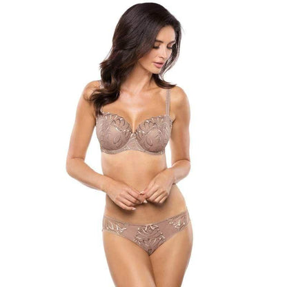 Sheer Floral Embroidery Plus Size Bra Gorteks Dakota by Gorteks Lingerie