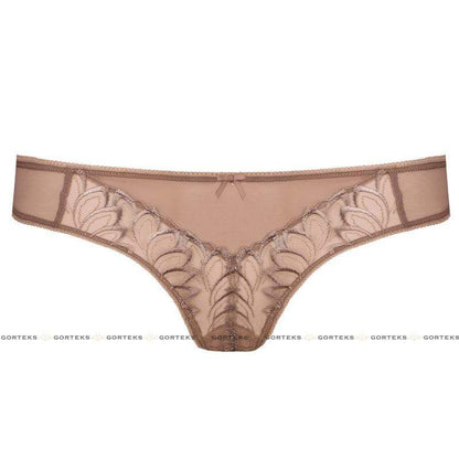 Gorteks Dakota Sheer Floral Embroidery Thong Panty