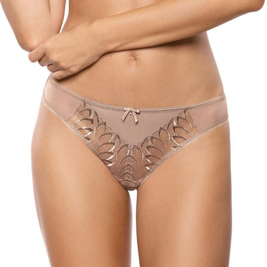 Gorteks Dakota Sheer Floral Embroidery Thong Panty