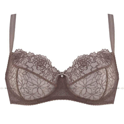 Gorteks Pamela Mocha Sheer Mesh Balconette Bra
