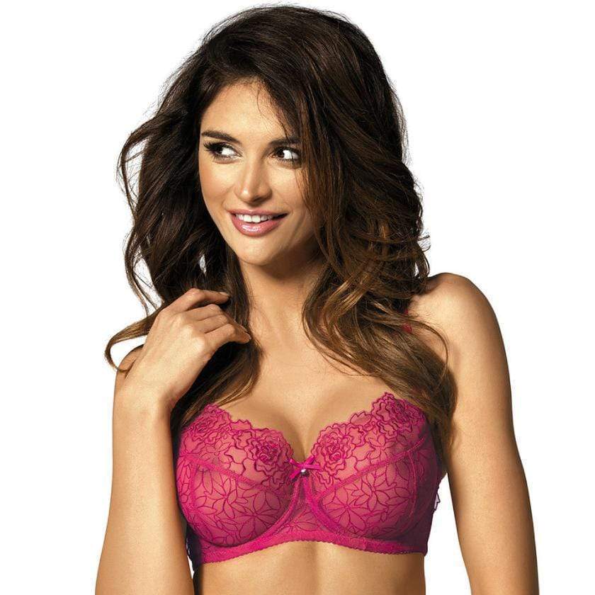 Gorteks Pamela Pink Sheer Mesh Balconette Bra