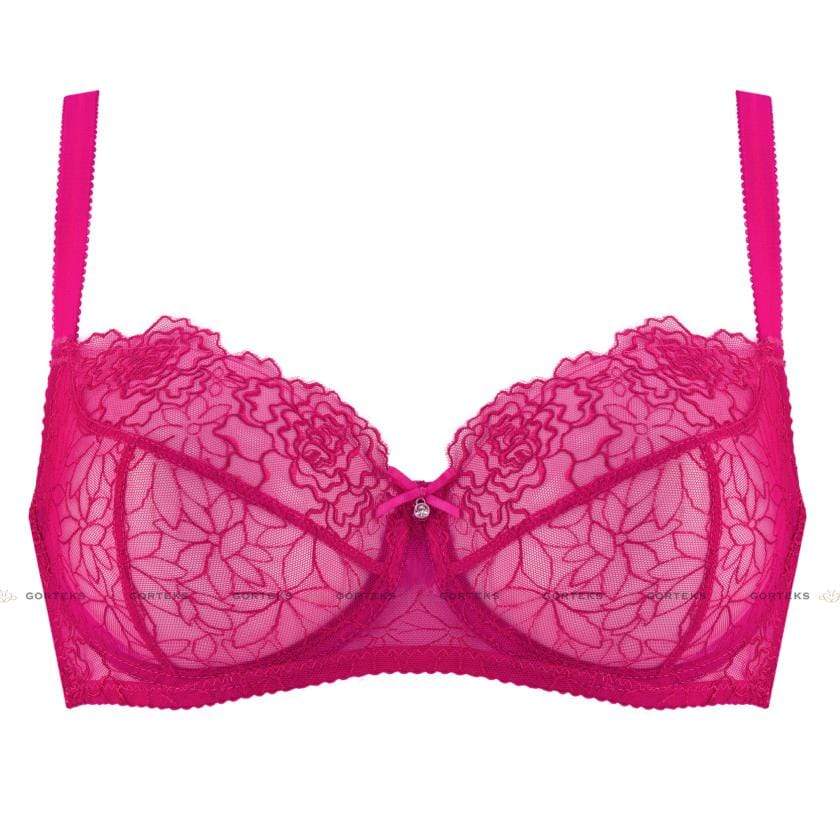 Gorteks Pamela Pink Sheer Mesh Balconette Bra