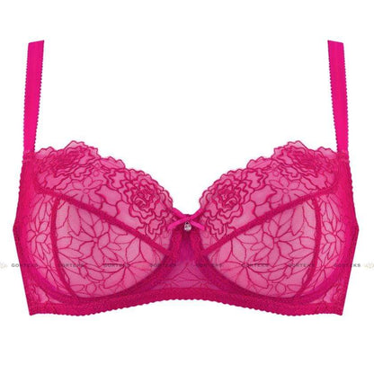 Gorteks Pamela Pink Sheer Mesh Balconette Bra