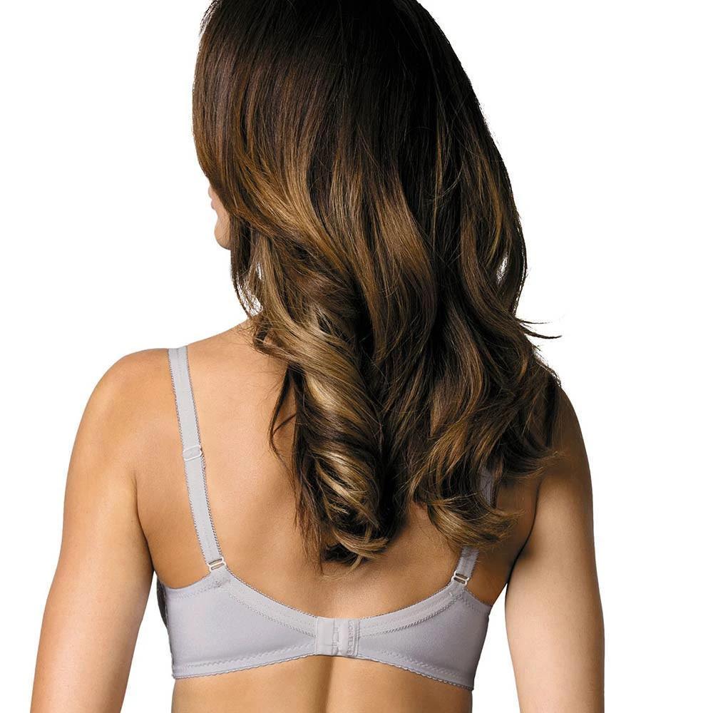 Sheer Mesh Balconette Bra Gorteks Pamela Silver by Gorteks Lingerie