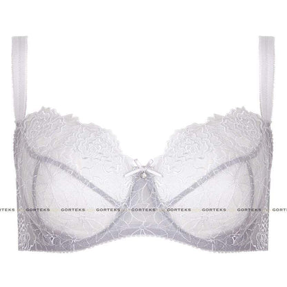Gorteks Pamela Silver Sheer Mesh Balconette Bra-3