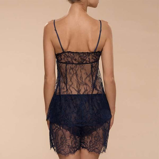 Ajour Lolita Sheer Lace Camisole & Shorts Set