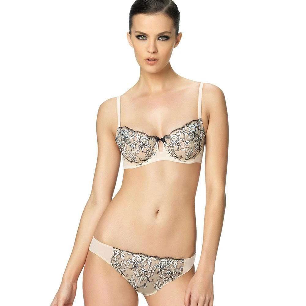 Felina Priscilla Sheer Lace Embroidery Bikini Panty by Felina Lingerie