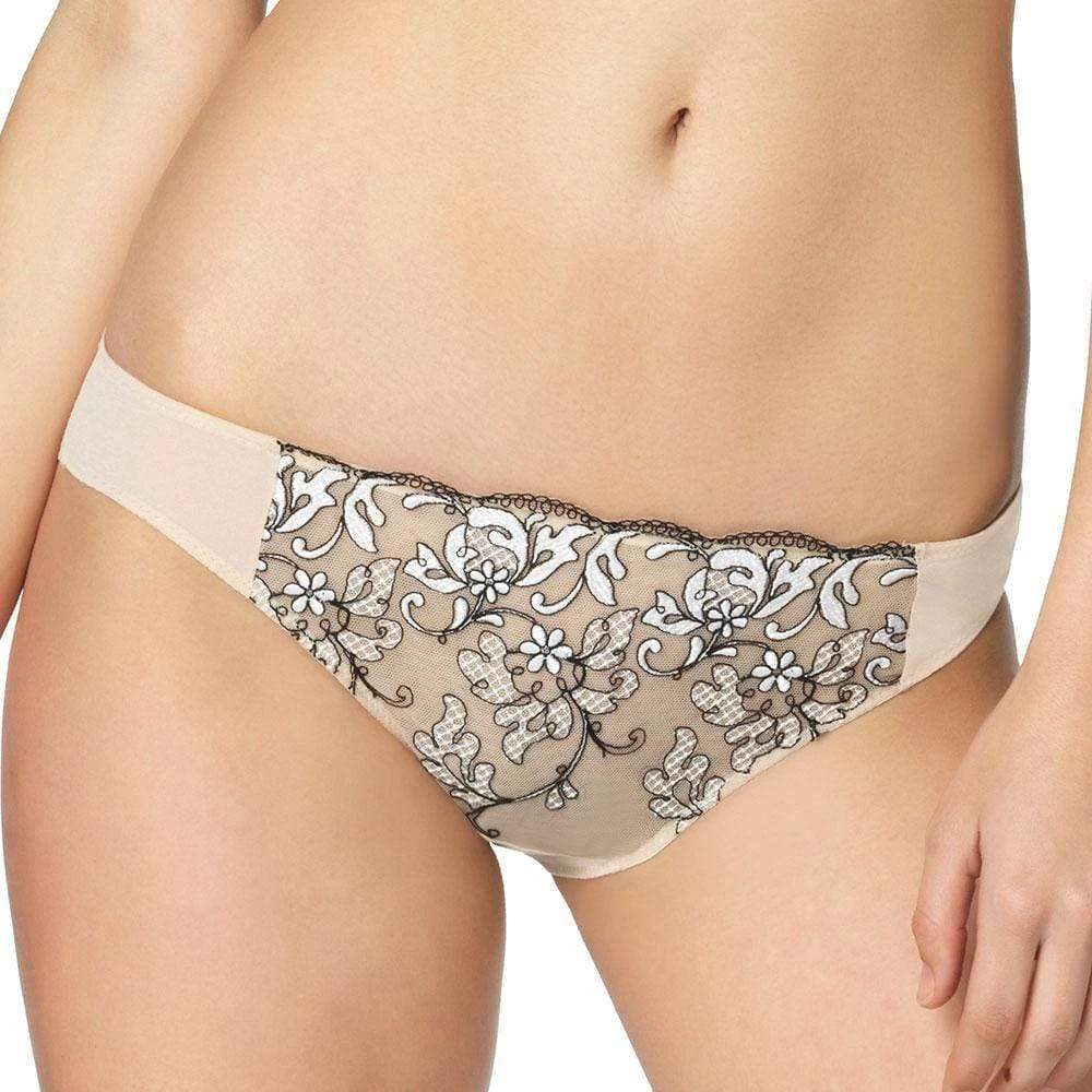 Felina Priscilla Sheer Lace Embroidery Bikini Panty by Felina Lingerie