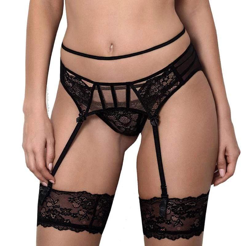Axami Miami Vibe Sheer Lace Garter Belt by Axami Lingerie