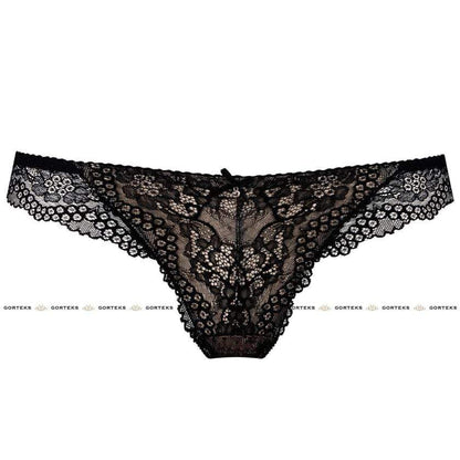 Gorteks Scarlet Black Sheer Lace Thong Panty