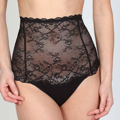 Orhideja Stunner Sheer Lace Ultra High Waist Panty Navy Blue-2
