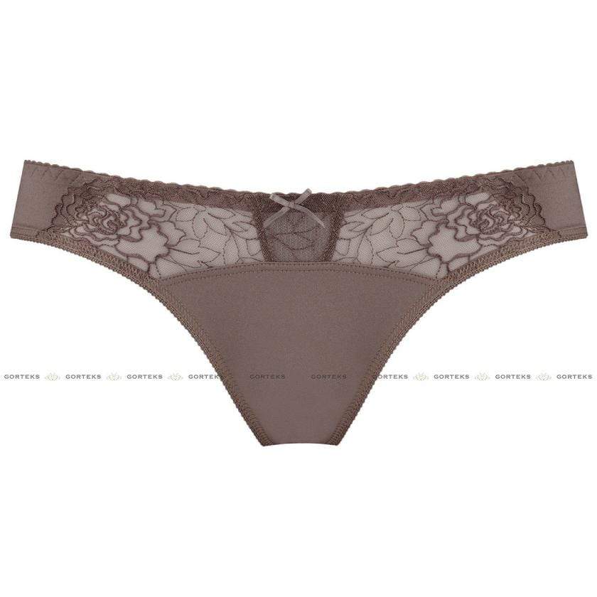 Gorteks Pamela Mocha Sheer Low Rise Bikini Panty