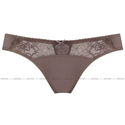 Gorteks Pamela Mocha Sheer Low Rise Bikini Panty