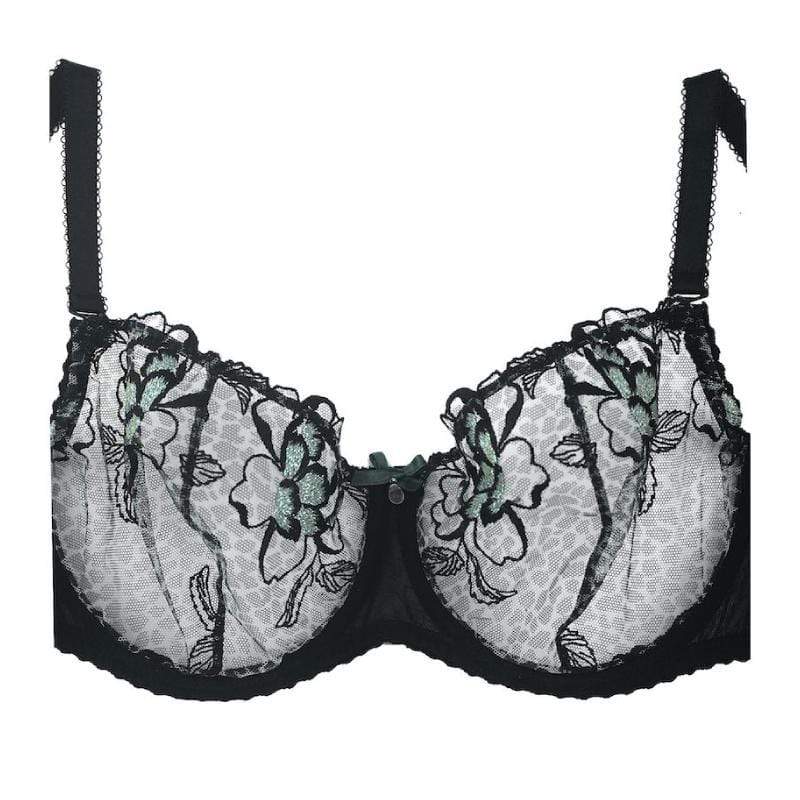 Sheer Mesh Balconette Bra Sawren Java