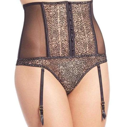 Sheer Mesh Corset Garter Belt Addiction Provocante by Addiction Lingerie