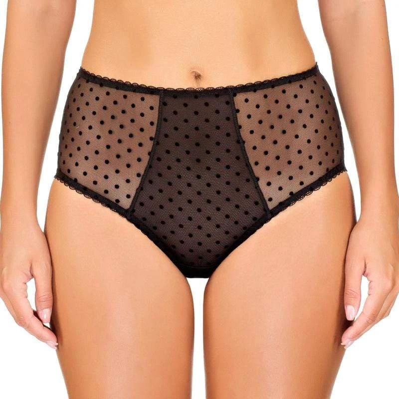 Sheer Mesh Polka Dot High Waist Panty Lauma Defile by Lauma Lingerie