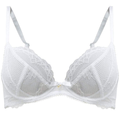 Sheer Plunge Bra Gossard Superboost Lace White-4