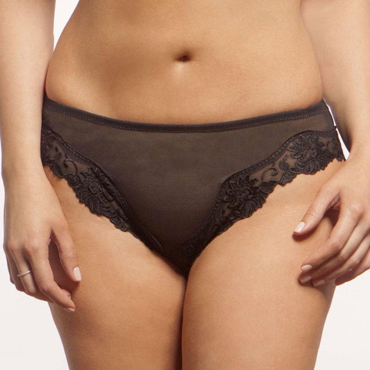 Scrolling Muse Embroidered Lingerie Tanga