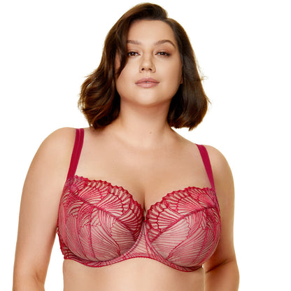 Gorteks Sierra Sheer Mesh Embroidery Full Coverage Bra