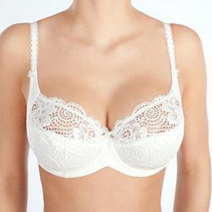 Soft Lace Full Coverage Bra Rosme Soft Blanc by Rosme Lingerie