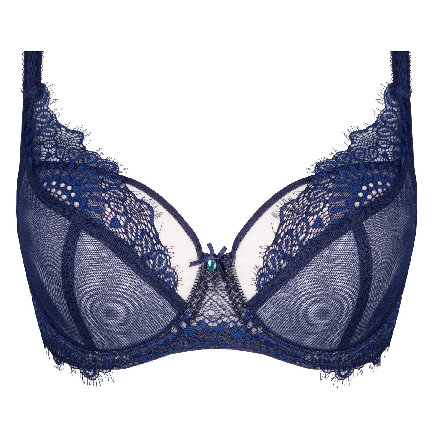 Sheer Lace Soft Cup Underwire Bra Sari