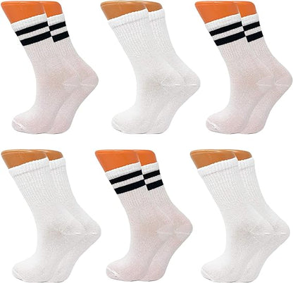 Women's Tennis Crew Socks – Extra Thin & Breathable – 6 Pairs – Cotton-3