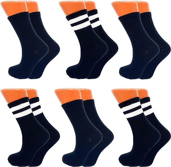 Women's Tennis Crew Socks – Extra Thin & Breathable – 6 Pairs – Cotton-4