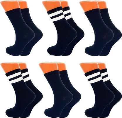 Women's Tennis Crew Socks – Extra Thin & Breathable – 6 Pairs – Cotton-4