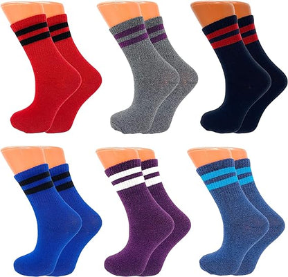 Women's Tennis Crew Socks – Extra Thin & Breathable – 6 Pairs – Cotton-5
