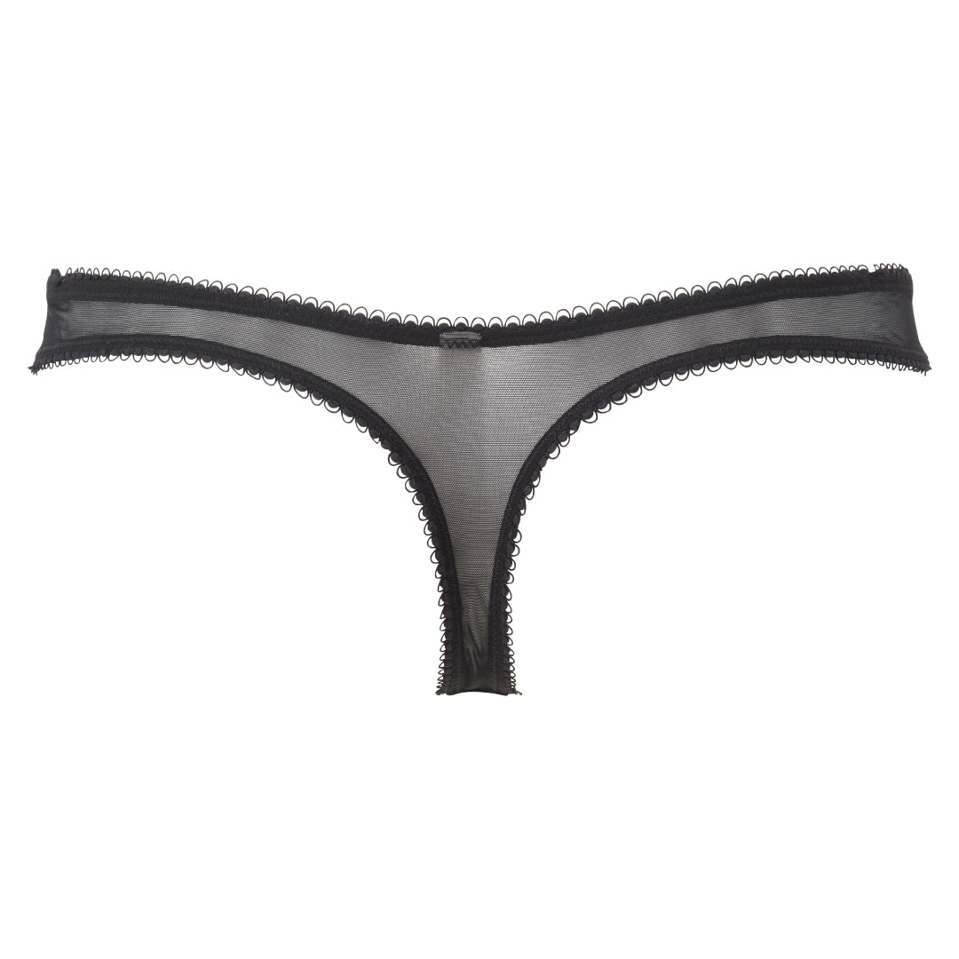 Gossard Superboost Lace Black Sheer Thong Panty