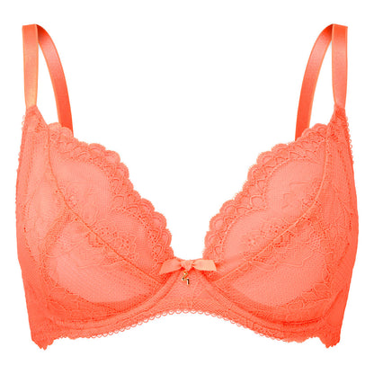 Gossard Superboost Lace Neon Coral Plunge Bra
