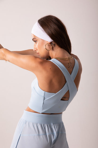Blue Tempo Pocket Workout Tank – Baby Blue