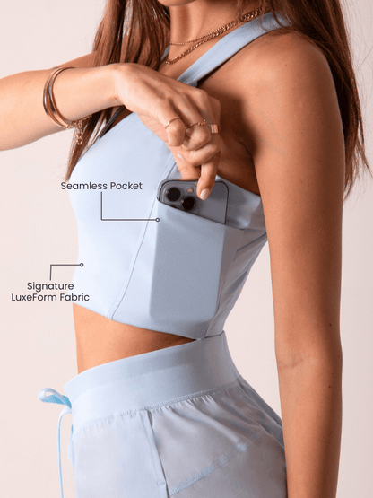 Blue Tempo Pocket Workout Tank – Baby Blue