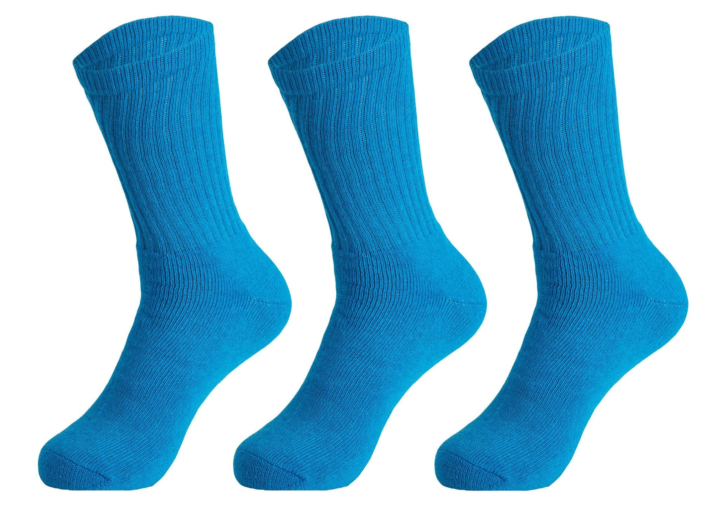 3 Pairs Cotton Crew Socks for Women – Soft, Breathable & Cushioned Athletic Sport Socks, Size 9-11 by AWS/American Made
