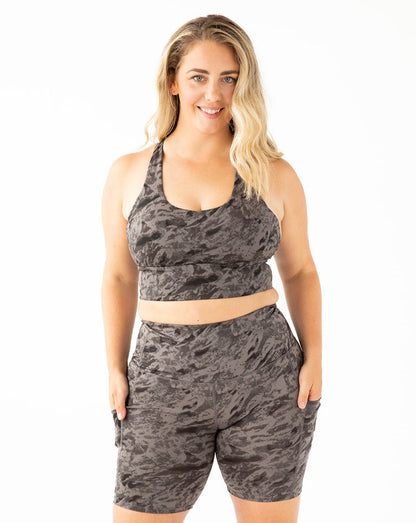 Hi Five High-Waisted Biker Short – Rock Steady (XS/S/M)