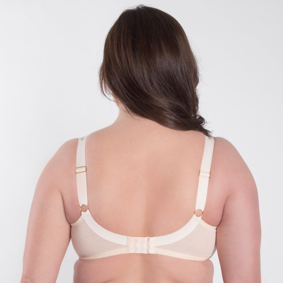 Samanta Valeria Biscuit Sheer Mesh Full Figure Bra