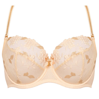 Sheer Mesh Balconette Bra Valeria Biscuit by Samanta Lingerie